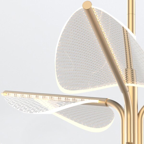 LED Hängeleuchte Modern B: 78,7 cm in Messing höhenverstellbar
