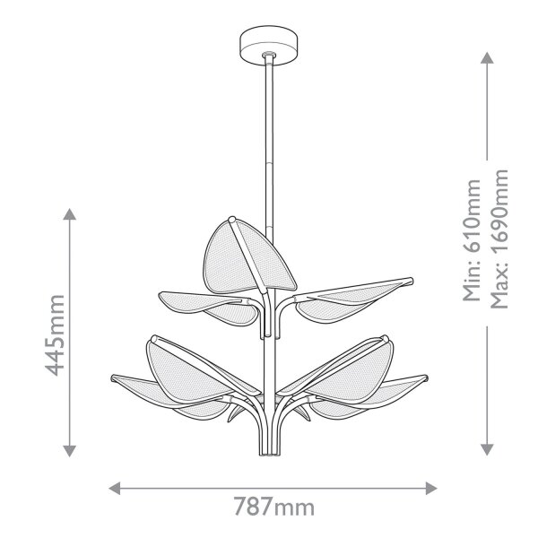 LED Hängeleuchte Modern B: 78,7 cm in Messing höhenverstellbar