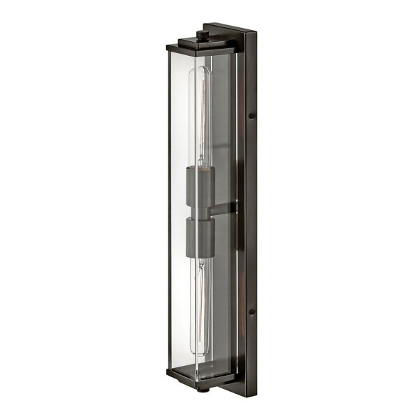 Badezimmerleuchte Schwarz 56 cm IP44 2x E27 Vintage