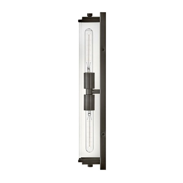 Badezimmerleuchte Schwarz 56 cm IP44 2x E27 Vintage