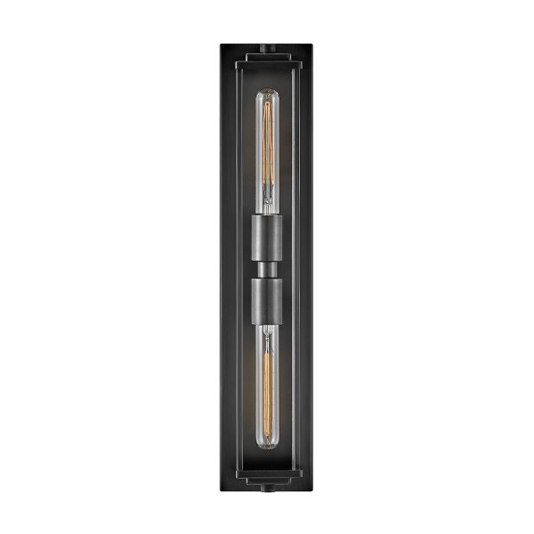 Badezimmerleuchte Schwarz 56 cm IP44 2x E27 Vintage