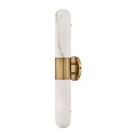 LED Badleuchte Wand IP44 3000 K 61 cm hoch Alabasteroptik