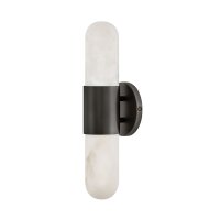 LED Wandlampe Bad IP44 3000 K 1530 lm H: 40,6 cm Schwarz...