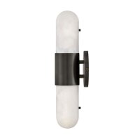 LED Wandlampe Bad IP44 3000 K 1530 lm H: 40,6 cm Schwarz...