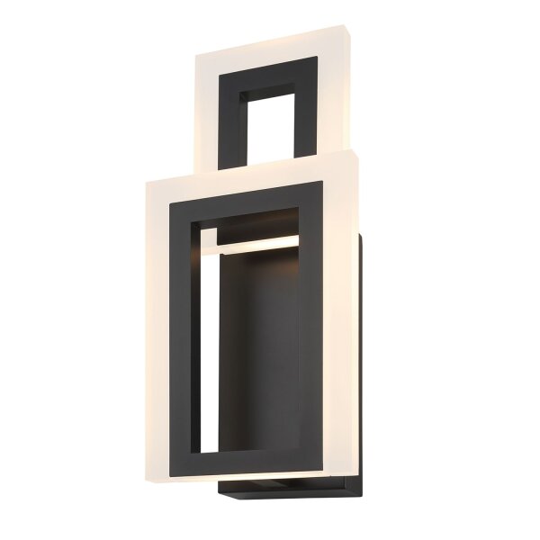 LED Wandleuchte Schwarz 40,6 cm hoch Metall 3000 K 802 lm