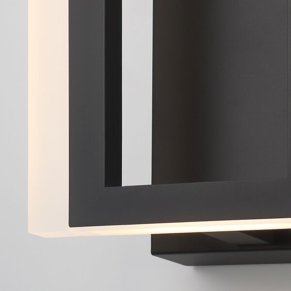 LED Wandleuchte Schwarz 40,6 cm hoch Metall 3000 K 802 lm