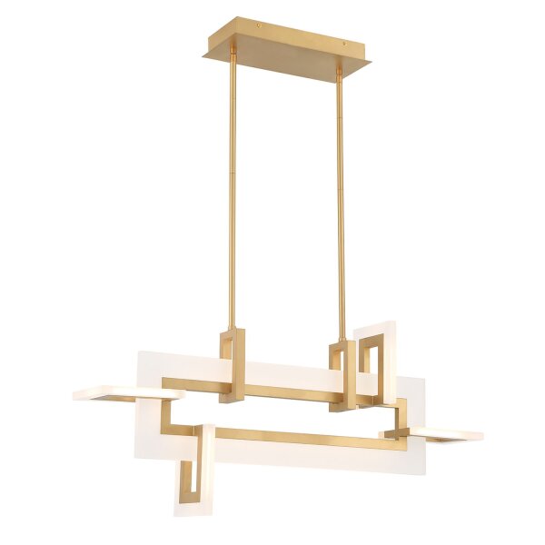 LED Hängeleuchte Modern B: 84 cm in Gold 3000 K ELRIC
