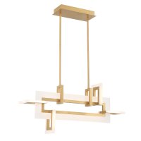 LED Hängeleuchte Modern B: 84 cm in Gold 3000 K ELRIC