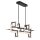 LED Hängelampe Metall Schwarz Weiß 122,8 cm lang Modern