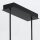 LED Hängelampe Metall Schwarz Weiß 122,8 cm lang Modern