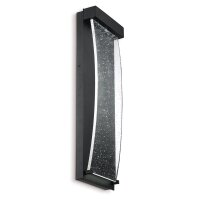 LED Außenwandleuchte Schwarz Antik H: 50,9 cm...