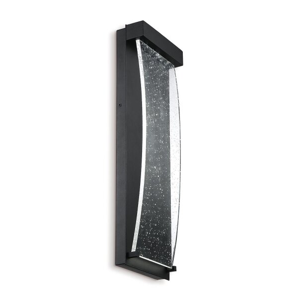 Außenleuchte LED IP44 H: 35,7 cm 3000 K Aluminium Regenglas