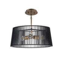 Hängelampe Schwarz Messing Ø 47 cm 3x E27...