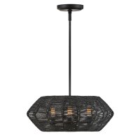Hängelampe Korbschirm Rattan Ø 53,5 cm in...
