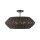 Pendelleuchte Schwarz Ø 71 cm Rattan Metall 5x E14 groß