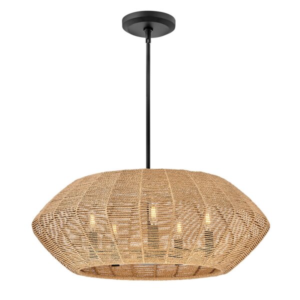 Hängelampe Boho Ø 71 cm Rattan Metall 5x E14 ESMOND