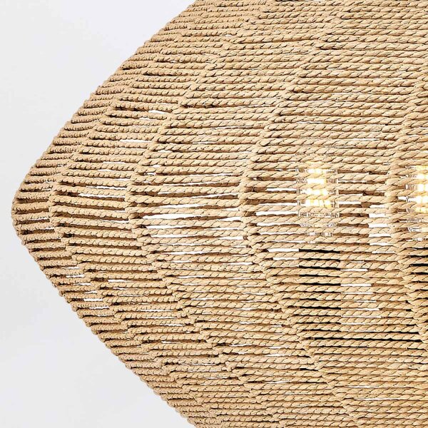 Hängelampe Boho Ø 71 cm Rattan Metall 5x E14 ESMOND