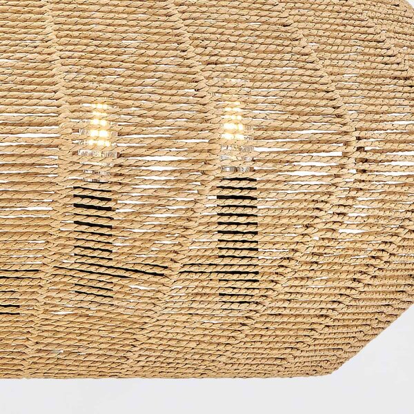Hängelampe Boho Ø 71 cm Rattan Metall 5x E14 ESMOND