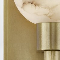 Wandlampe klein H: 22,9 cm Alabaster Metall E14