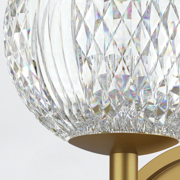 Wandleuchte LED H: 21,9 cm in Messing 3000 K warmweiß