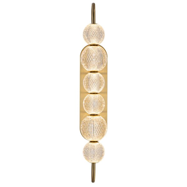 Wandlampe LED groß H: 74,6 cm in Messing 3000K warmweiß