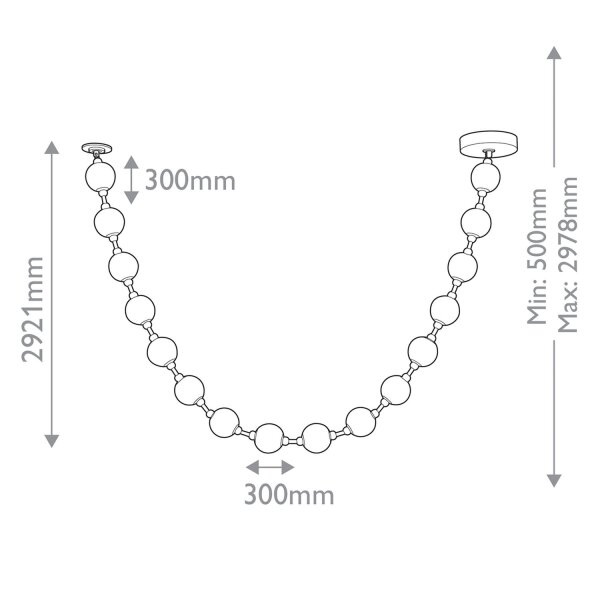 LED Pendelleuchte verstellbar H: max. 2,9 m in Messing