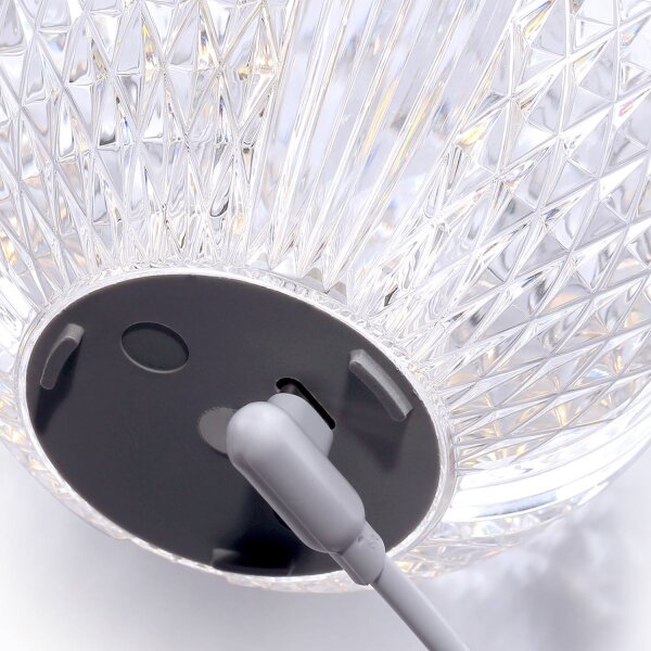LED Tischleuchte Akku Touch Dimmer Ø 11,1 cm Kugel kabellos