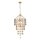 Pendelleuchte Rauchglas Metall Ø 57,2 cm in Gold Antik Grau