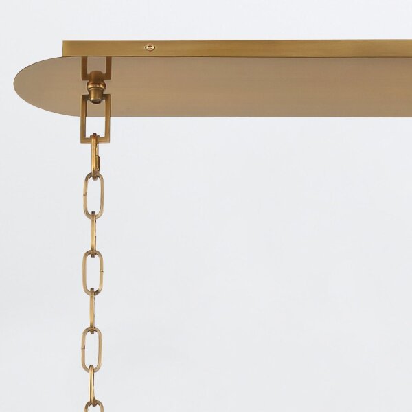 Pendelleuchte Esstisch B: 137,8 cm lang E27 Rauchglas Metall