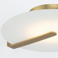 LED Deckenleuchte Glas Metall Ø 43,2 cm rund in...