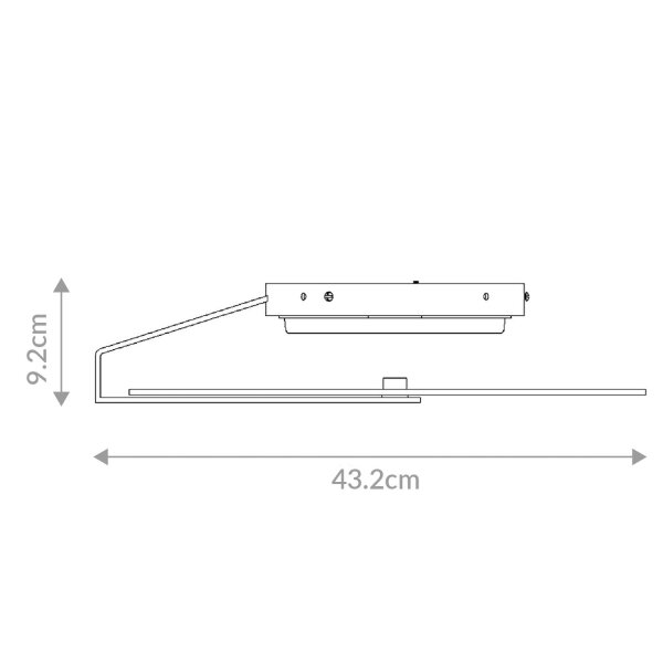 LED Deckenlampe rund Ø 43,2 cm Schwarz Weiß Metall Glas