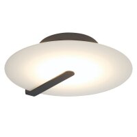 LED Deckenlampe rund Ø 43,2 cm Schwarz Weiß...