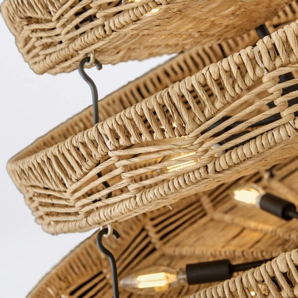 Hängelampe Korbschirm Rattan Ø 76,2 cm rund Modern