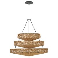 Hängelampe Korbschirm Rattan Ø 76,2 cm rund...
