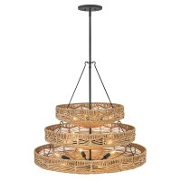 Hängelampe Korbschirm Rattan Ø 76,2 cm rund...