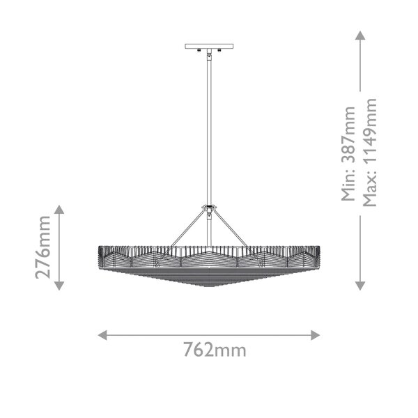 Pendelleuchte Rattan rund Ø 76,2 cm groß Schwarz Modern