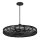 Pendelleuchte Rattan rund Ø 76,2 cm groß Schwarz Modern