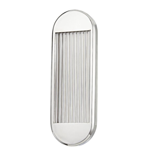 Wandleuchte LED H: 42,2 cm Metall Glas in Nickel poliert