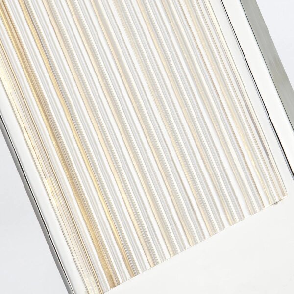 Wandleuchte LED H: 42,2 cm Metall Glas in Nickel poliert