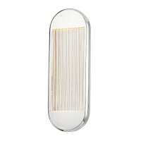 Wandleuchte LED H: 42,2 cm Metall Glas in Nickel poliert