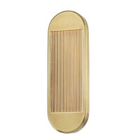 LED Wandlampe Metall Glas H: 42,2 cm in Messing Antik