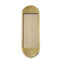 LED Wandlampe Metall Glas H: 42,2 cm in Messing Antik