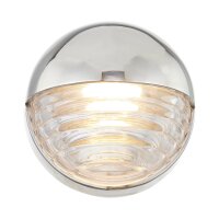Wandlampe LED rund &Oslash; 14,3 cm Metall Glas in Nickel...