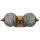 LED Wandlampe IP44 39 cm Metall Rauchglas Kugelschirm Bad