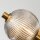 LED Wandlampe IP44 39 cm Metall Rauchglas Kugelschirm Bad