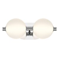 LED Wandlampe Badezimmer 39 cm Glas Metall in Nickel...