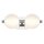 LED Wandlampe Badezimmer 39 cm Glas Metall in Nickel Weiß IP44