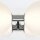 LED Wandlampe Badezimmer 39 cm Glas Metall in Nickel Weiß IP44