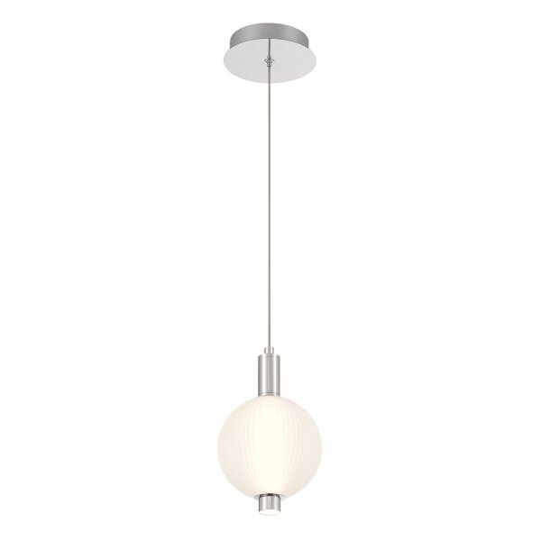 LED Hängeleuchte Rauchglas Metall D: 15,2 cm rund 3000 K