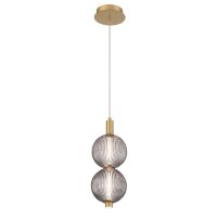 Pendelleuchte LED rund Ø 15,2 cm 3000 K Rauchglas...